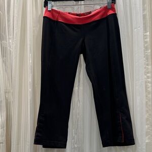#117 Lululemon athletica Black and Red Capris